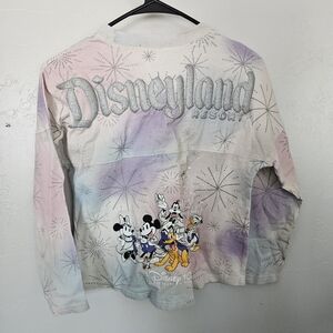 Disney 100 Spirit Jersey Girls Large 10/12 Pastel Starburst Sweatshirt Silver